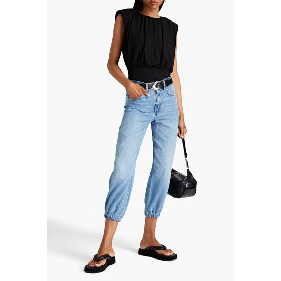 FRAME The Lounge High Rise Cropped Jeans in Chill - NWT - Size 24 - Picture 5 of 5